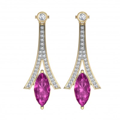Amethyst with Diamond Earrings